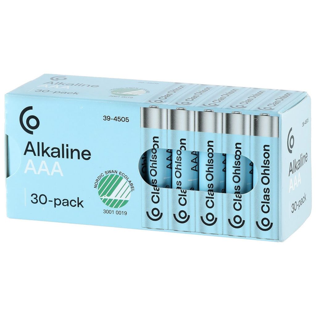 Alkaliskt batteri AAA, LR03, 30-pack