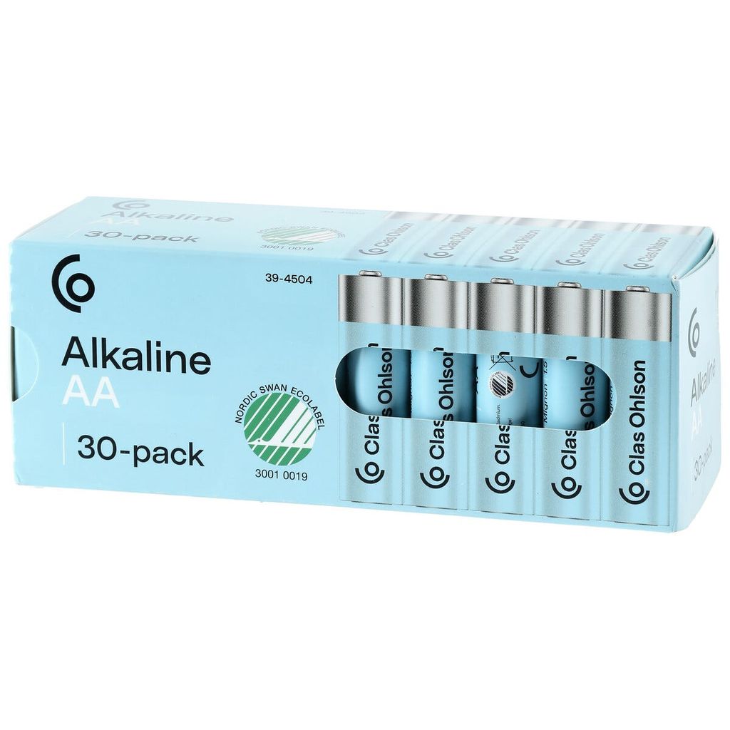 Alkaliskt batteri AA, LR6 30-pack