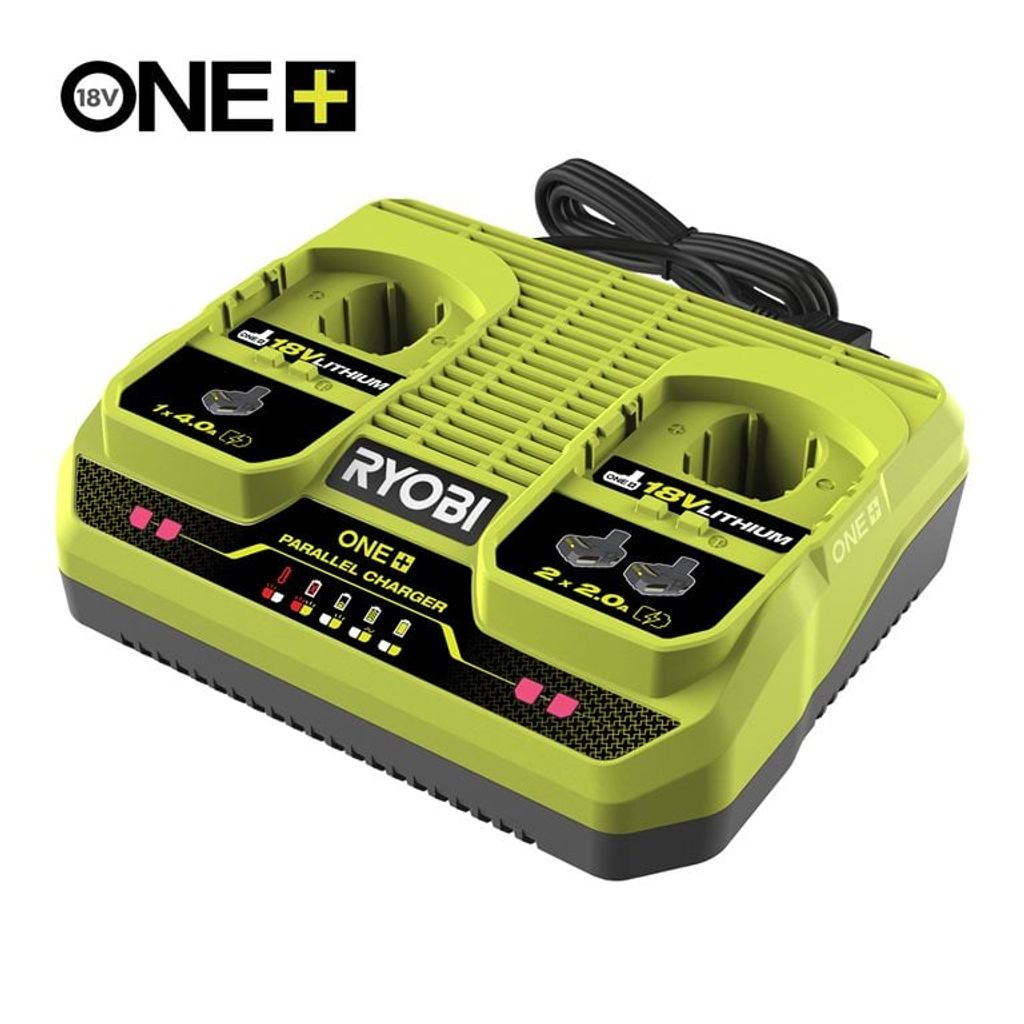 Ryobi Dubbelladdare 18V, 4.0ah RC18240