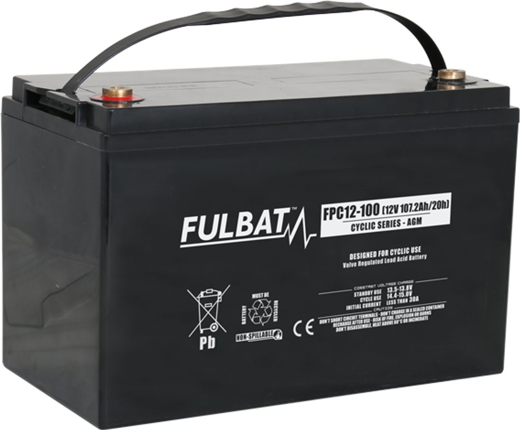 Batteri AGM - FPC12-100 (T11) 12V, 107,2Ah 330x173x220mm