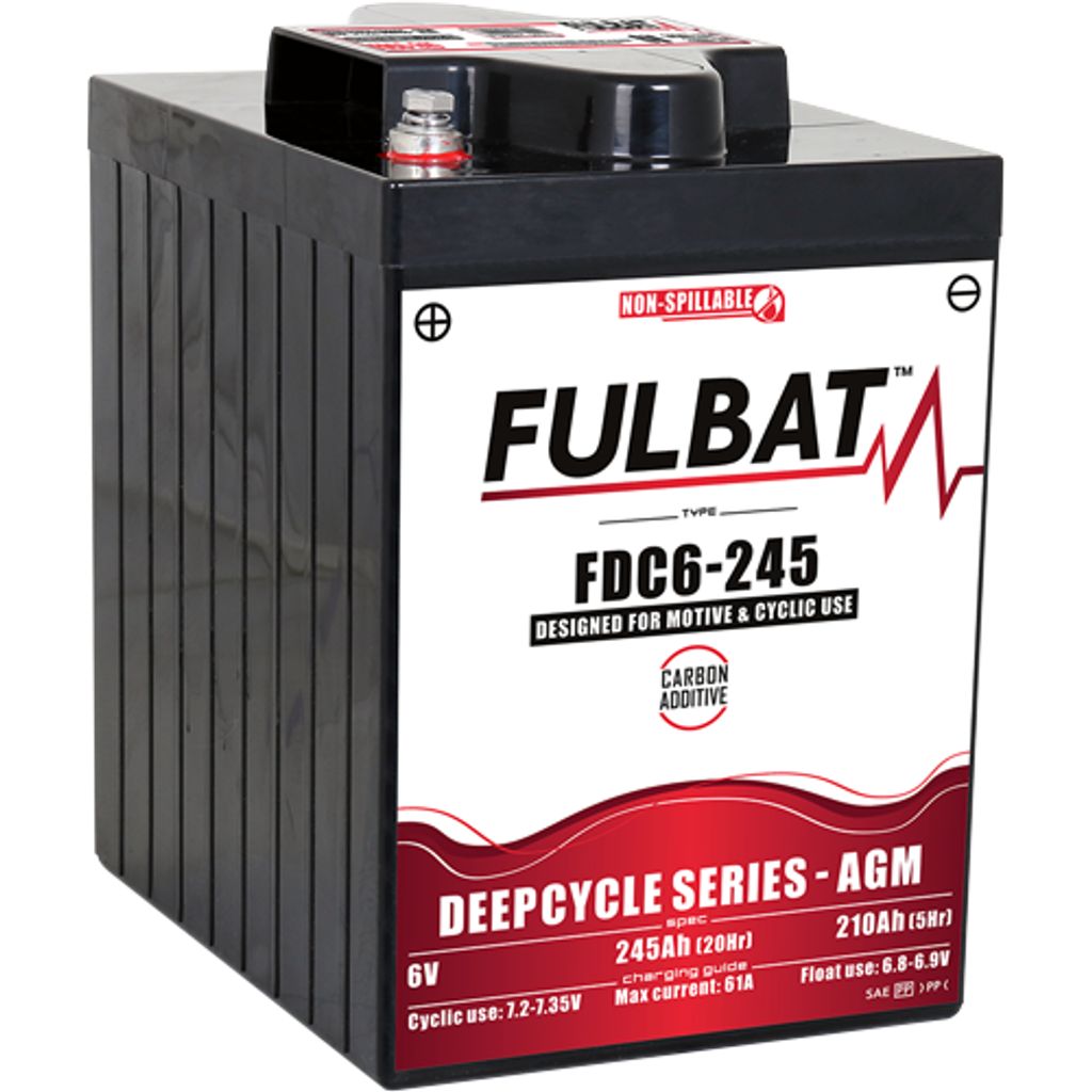 Batteri AGM CARBON - 6V, 245Ah 243x187,5x275mm