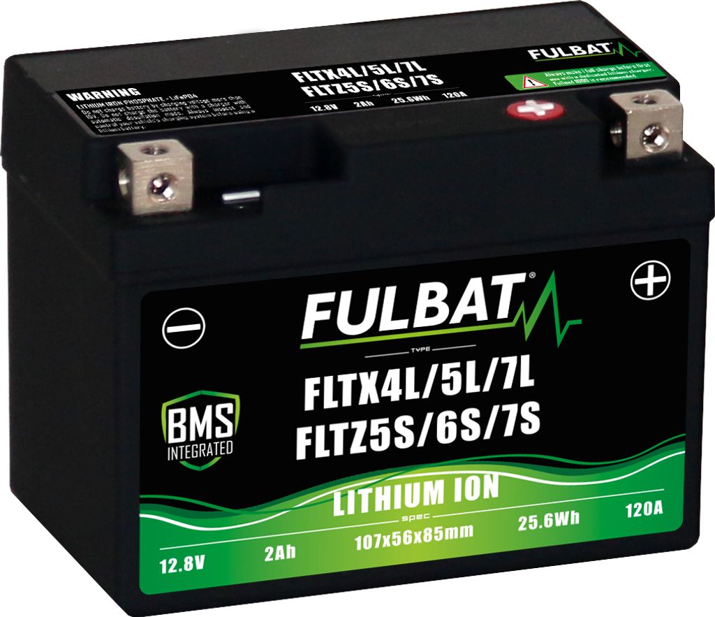 Batteri LITHIUM - FLTX4L/5L/7L+ FLTZ5S/6S/7S+ 12,8V, 3Ah 107x56x85mm