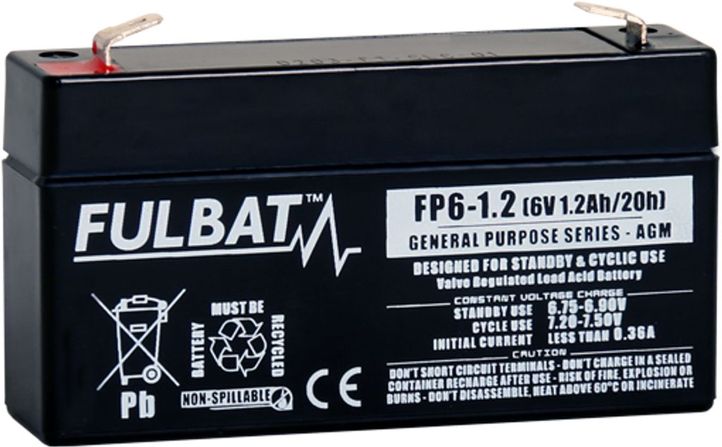 Batteri AGM - 12V, 1,2Ah 97x24x57,5mm