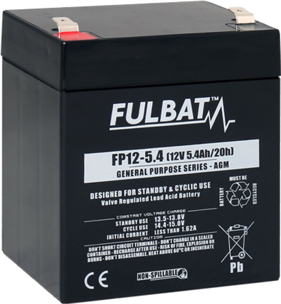 Batteri AGM - 12V, 5,4Ah 90x70x107mm