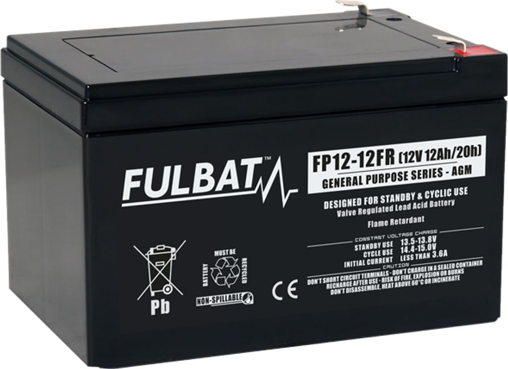 Batteri AGM - 12V, 12Ah 151x98x101mm