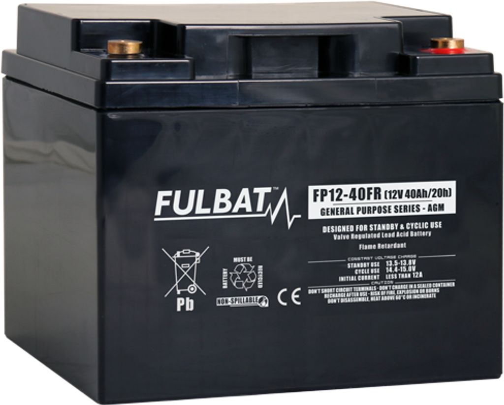 Batteri AGM - 12V, 40Ah 197x165x170mm