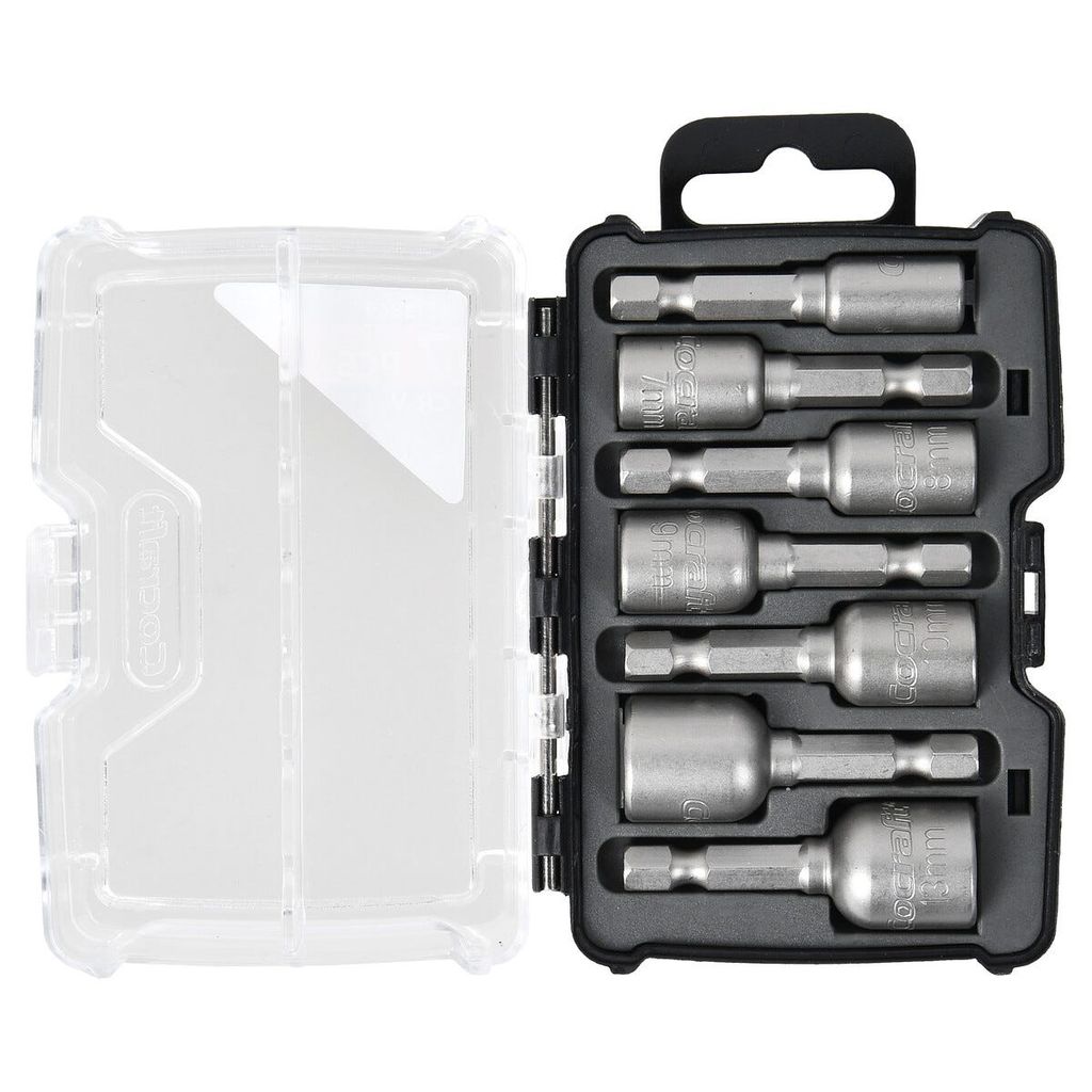 Cocraft hylssats för skruvdragare, 7 delar, 6–13 mm