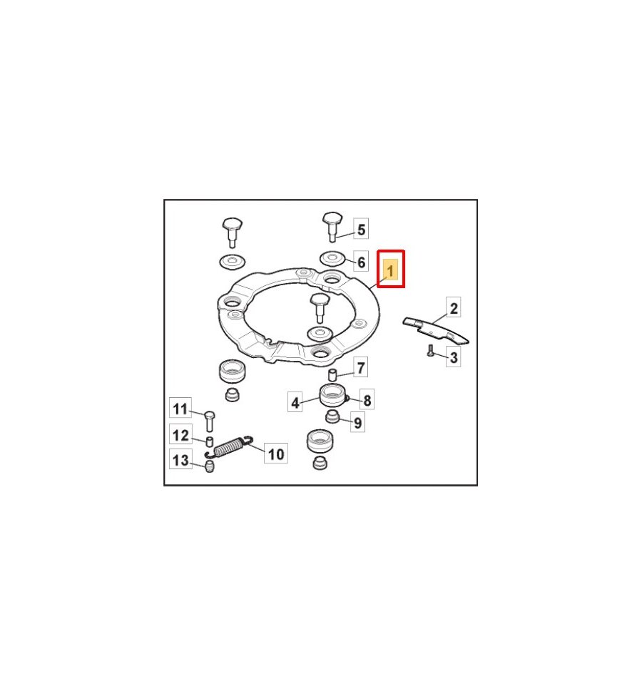 Avvibreringsring gul TwinClip 322207226/1