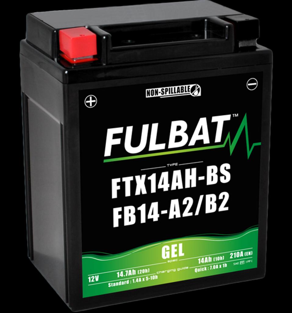 Batteri FTX14AH-BS GEL, YTX14AH-BS, 12V, 14Ah, snöskoter, motorcykel m.fl.