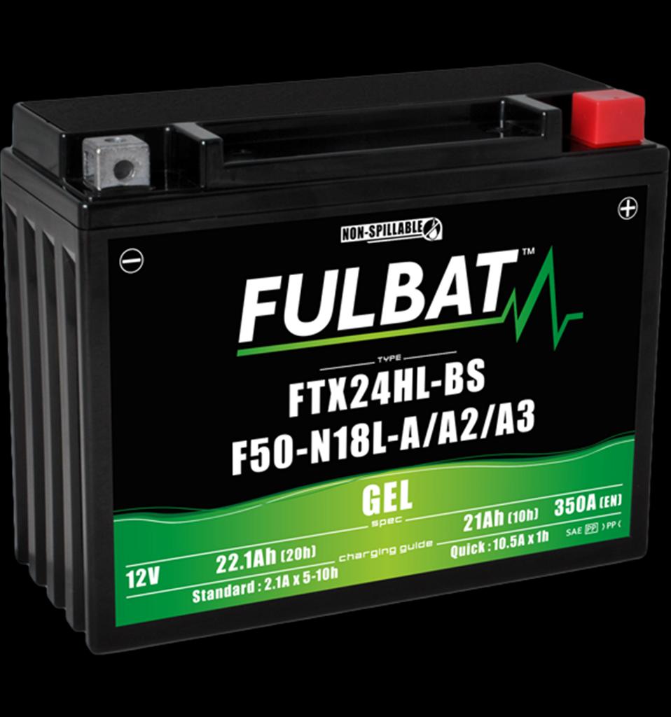 Batteri FTX24HL-BS GEL, YTX24HL-BS, 12V, 21Ah, snöskoter, motorcykel m.fl.