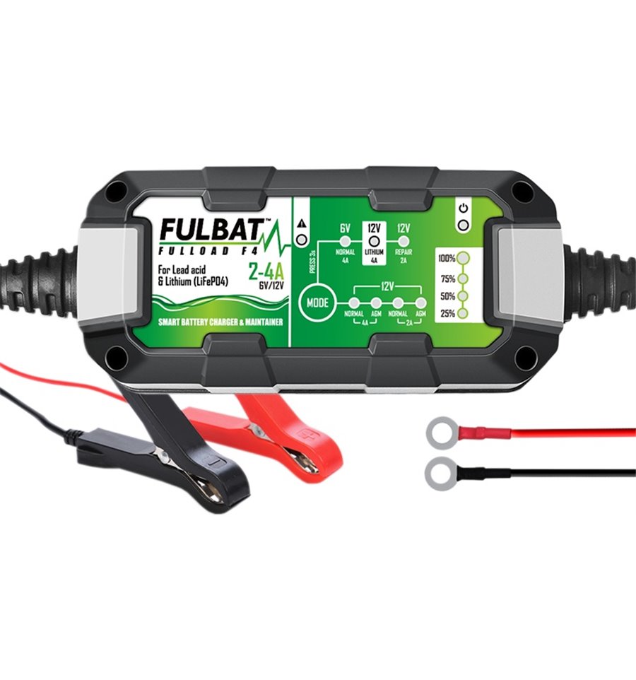 Batteriladdare 6V / 12V, 4-80Ah, åkgräsklippare, ATV, moped m.m