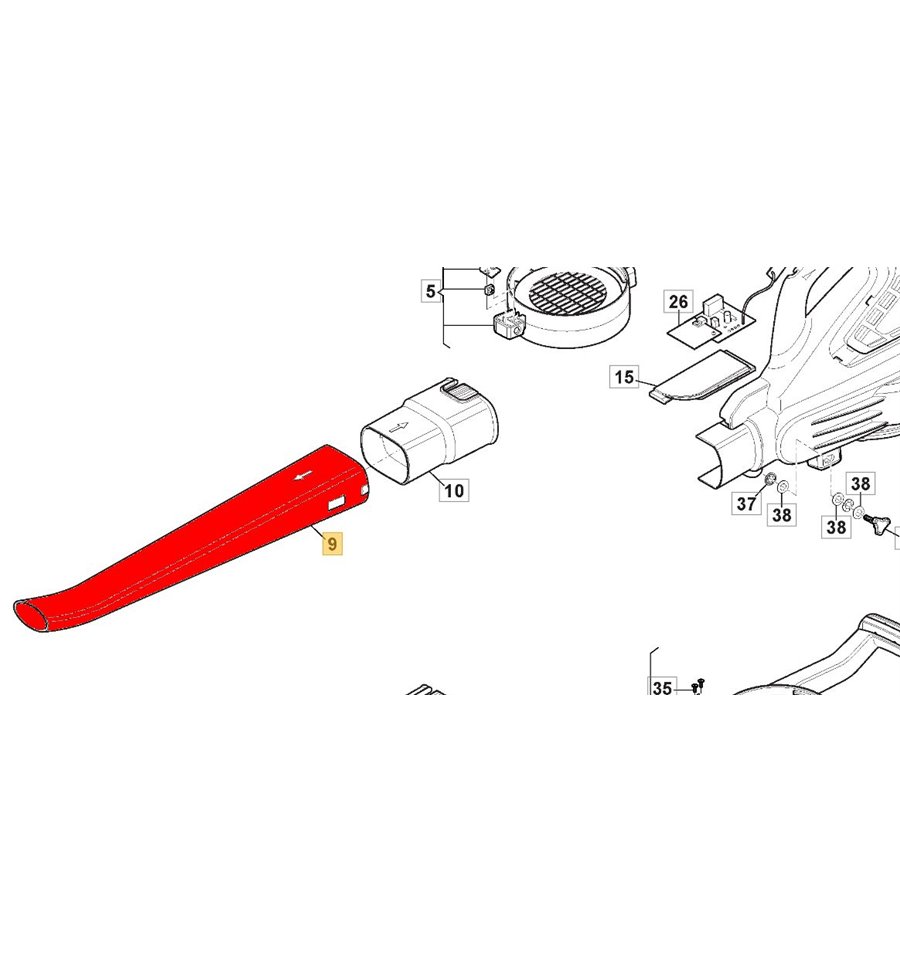 Blåsrör SBL2600, BL130CV, 118801626/0