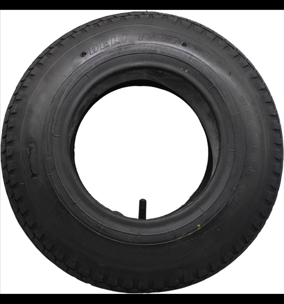 Däck till skottkärra, transportvagn inkl slang 4,00-8"