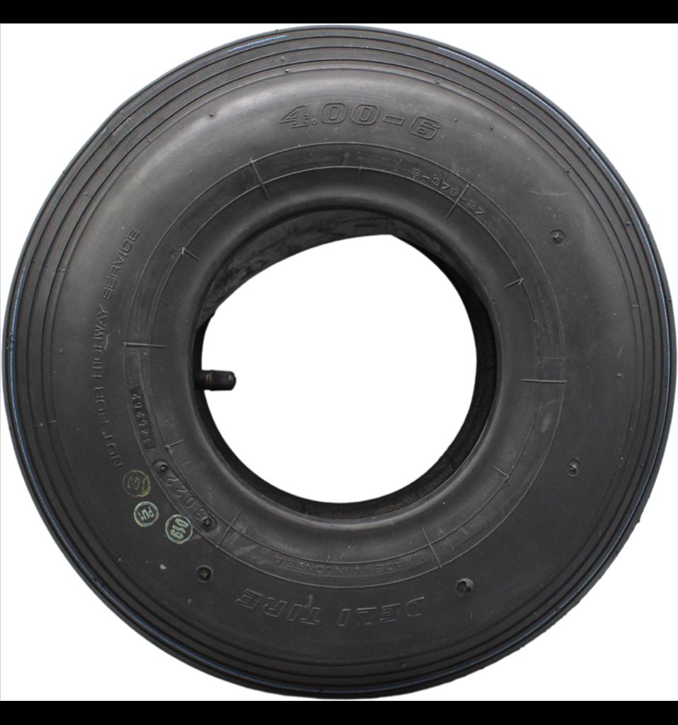 Däck till skottkärra, transportvagn inkl slang 4.00-6"