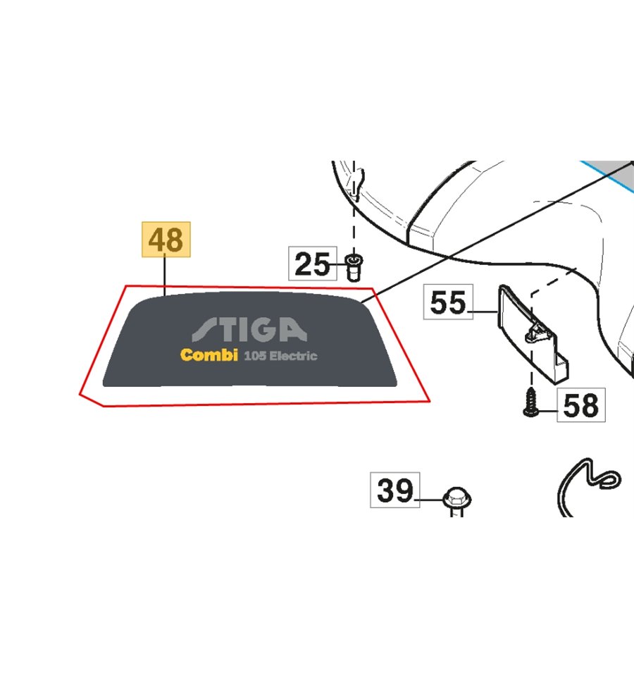 Stiga Dekal Combi 105EL, 114368551/1