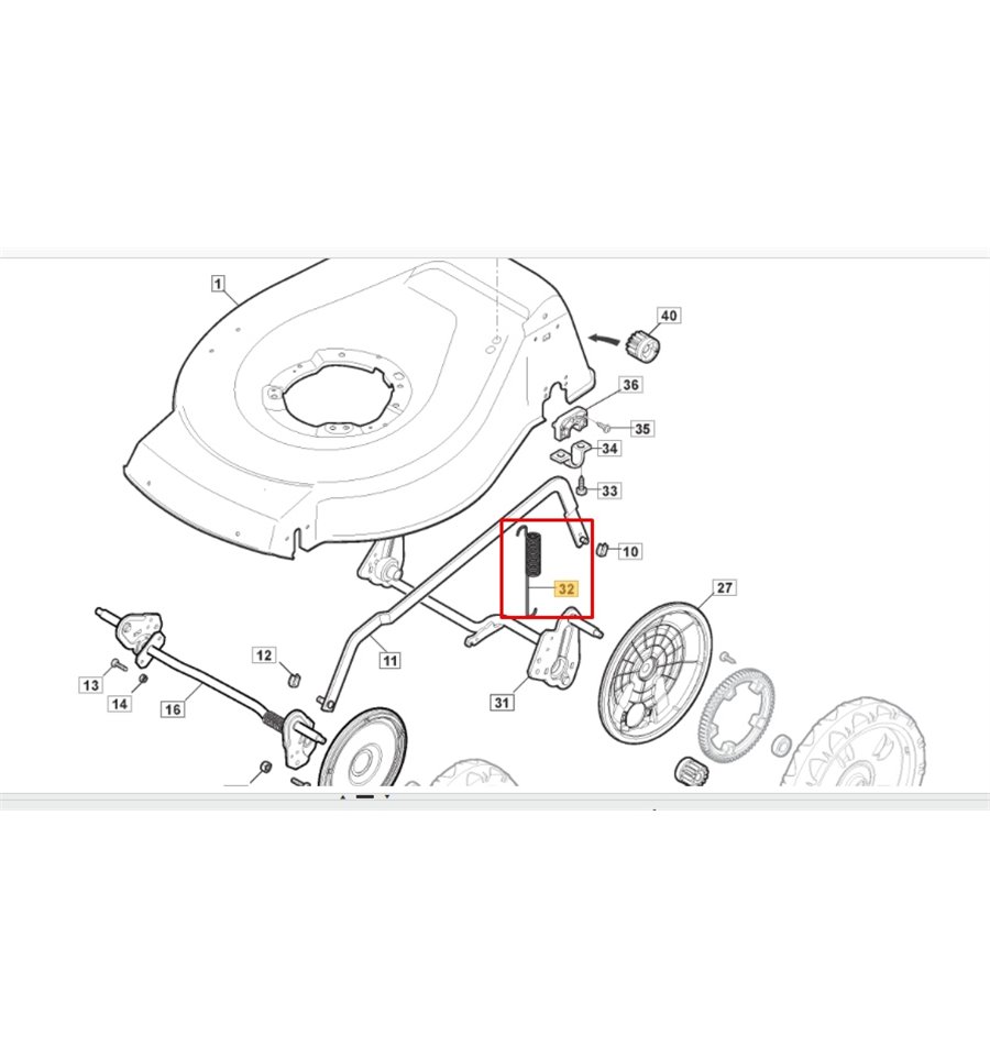 Fjäder höjdsinställing Combi 48, 53, Collector 53 ,122450460/0