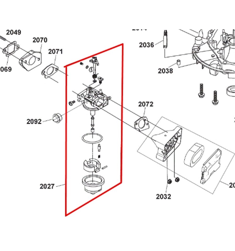 Ryobi förgasare RLM46173, 5131040705