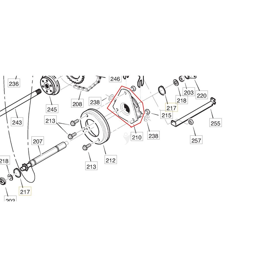 Friktionshjul inkl nav Snow Blizzard, Snow Fox, Flake, m.m 1812-2734-01