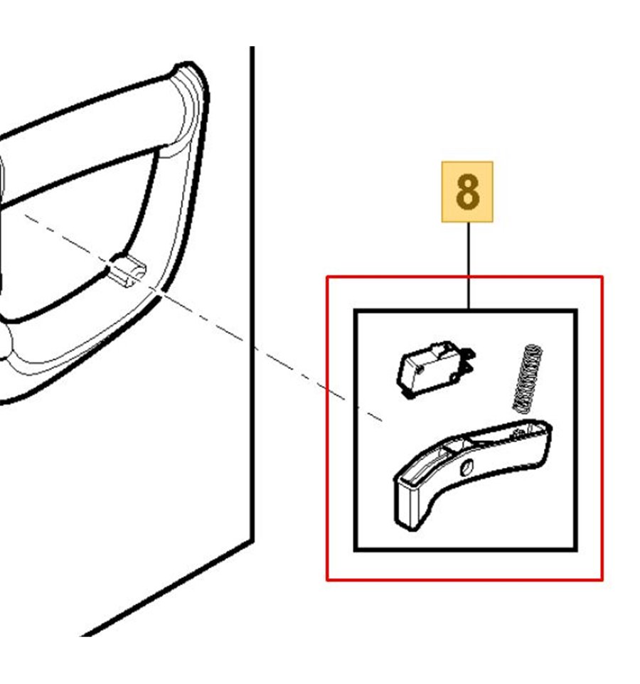 Gasreglage inkl brytare SHT700AE, HT700E, 118811268/0