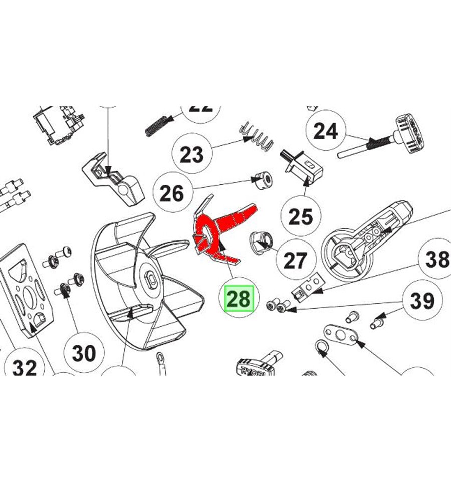 Kniv till fläkt, OBV18, RBV1850, RBV1840, 5131041296