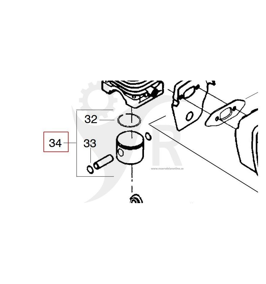 Kolv komplett P422 m.mfl 5300714-08