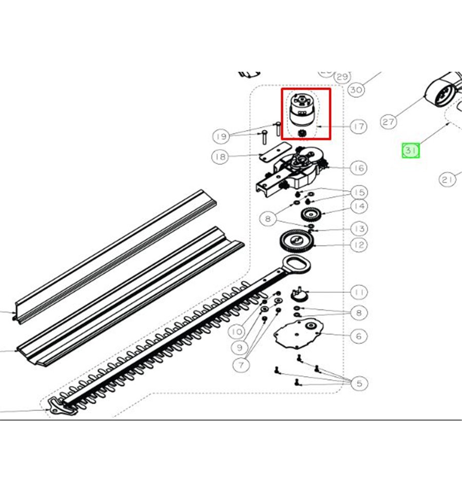 Motor OHT1850X , RHT1850XLI, 5131028928