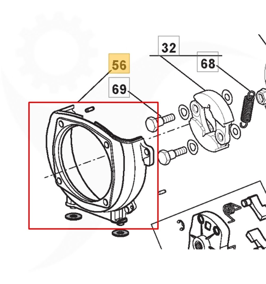 Motorkåpa SB35, SB43, SB51  123208411/0