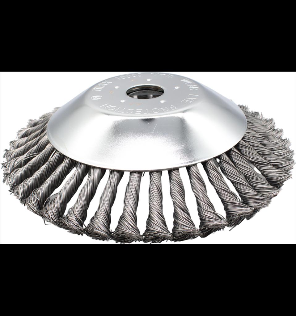 Ogräsborste 203x25,4mm till röjsåg, inkl. 20mm adapter