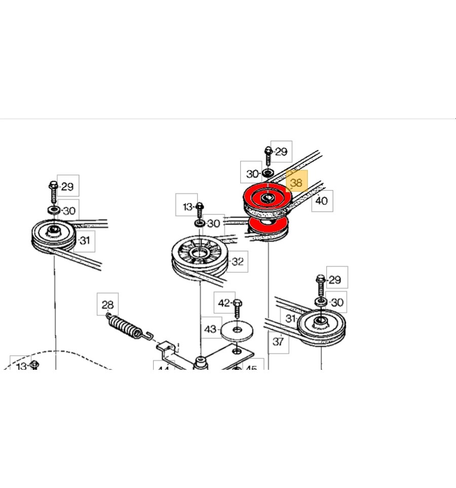 Remskiva Villa 85B Dubbel 1134-1636-01