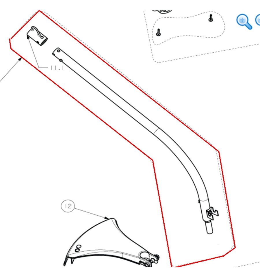 Riggrör nedre, RLT430CESB, 5131028848