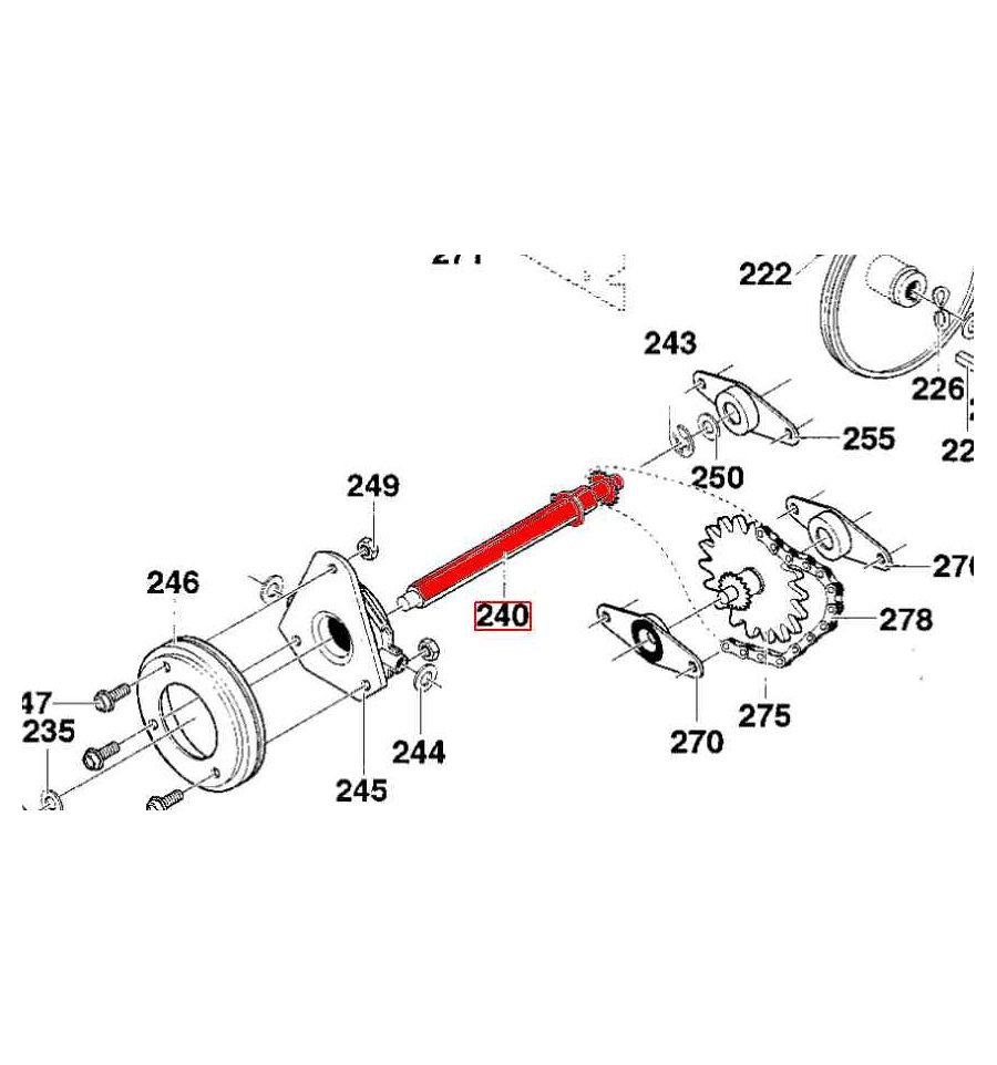Sexkantsaxel ST 928, ST 827, 1812-1312-01
