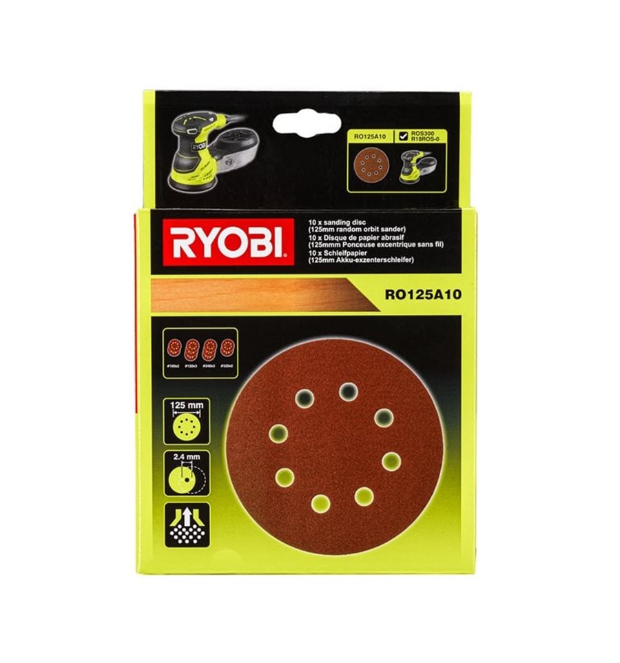 RYOBI Slippapper 125mm ROS300, ROS310, R18ROS-0, RO125A10