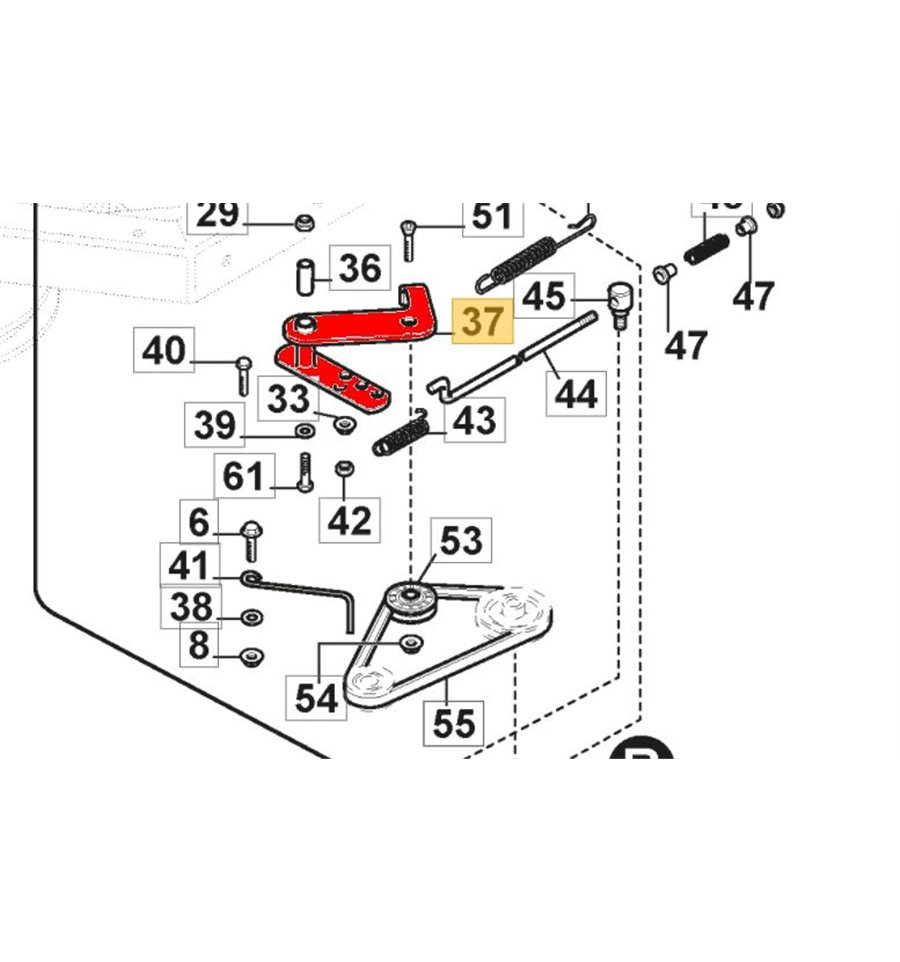 Spännarm Park 320P, 340PWX, 420P, 540DPX m.fl, 387205001/0