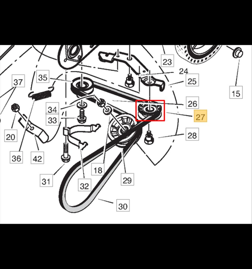 Spännrulle Stiga Snow Rex 1812-2027-01, Partner SB210, 762257MA