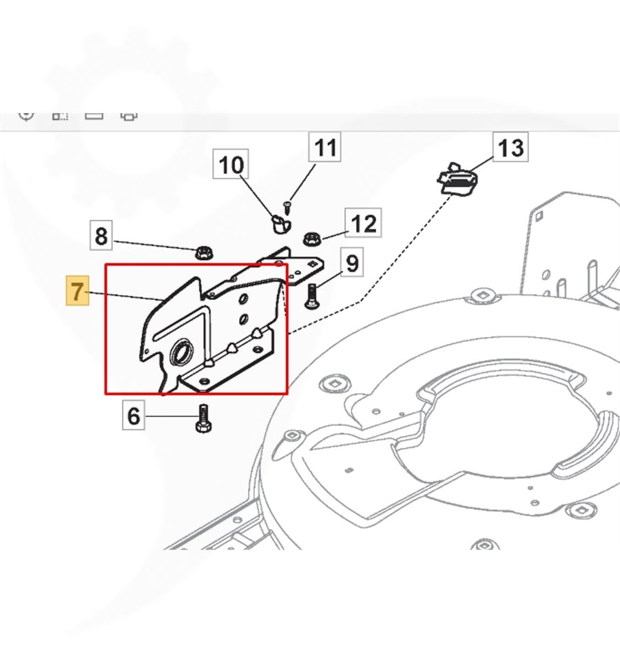 Klipphöjdsjustering fäste höger, Multiclip 50 322778419/0