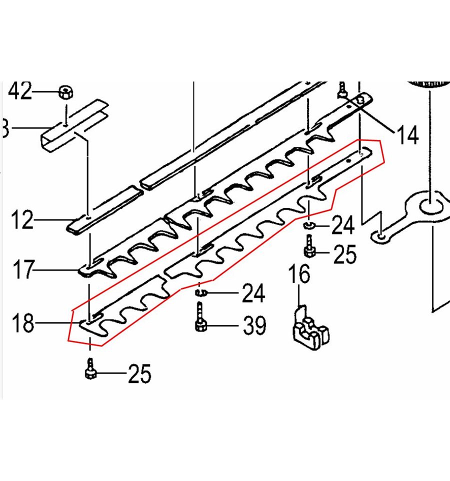 Svärd till häcksax, Hitachi CH78EC(SC)  6687082