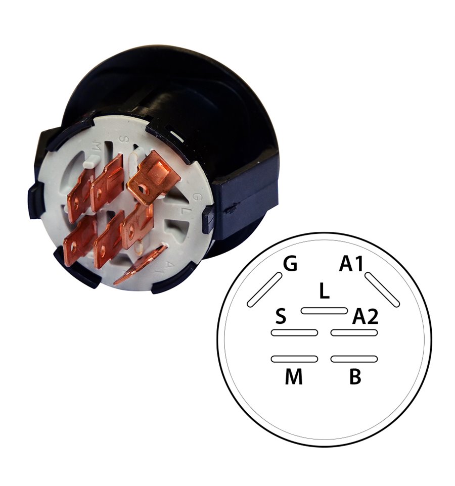 Tändningslås Husqvarna 5321639-68, Murray 94762, MTD 725-1741