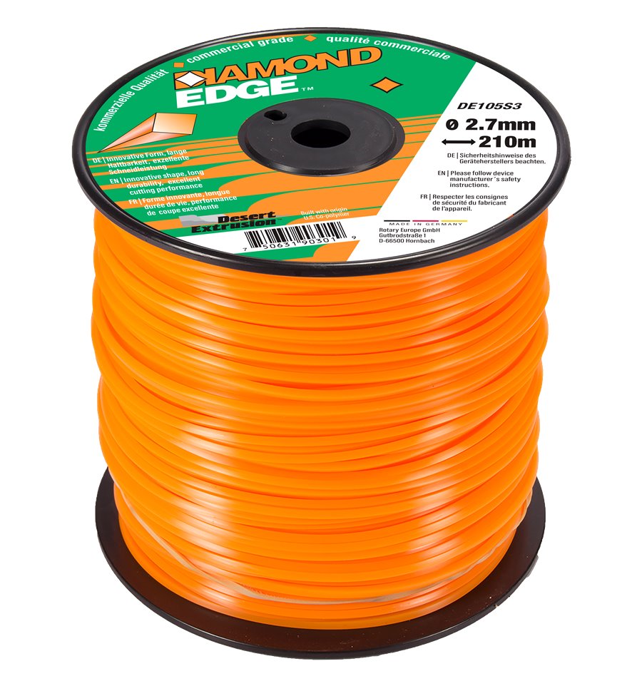 Trimmertråd 2.7mm x 210m, Diamond Edge