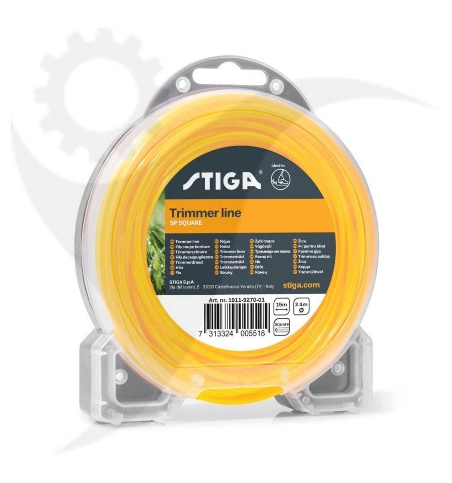 Trimmertråd fyrkantig 3.0mm, 15m, 1911-9272-01
