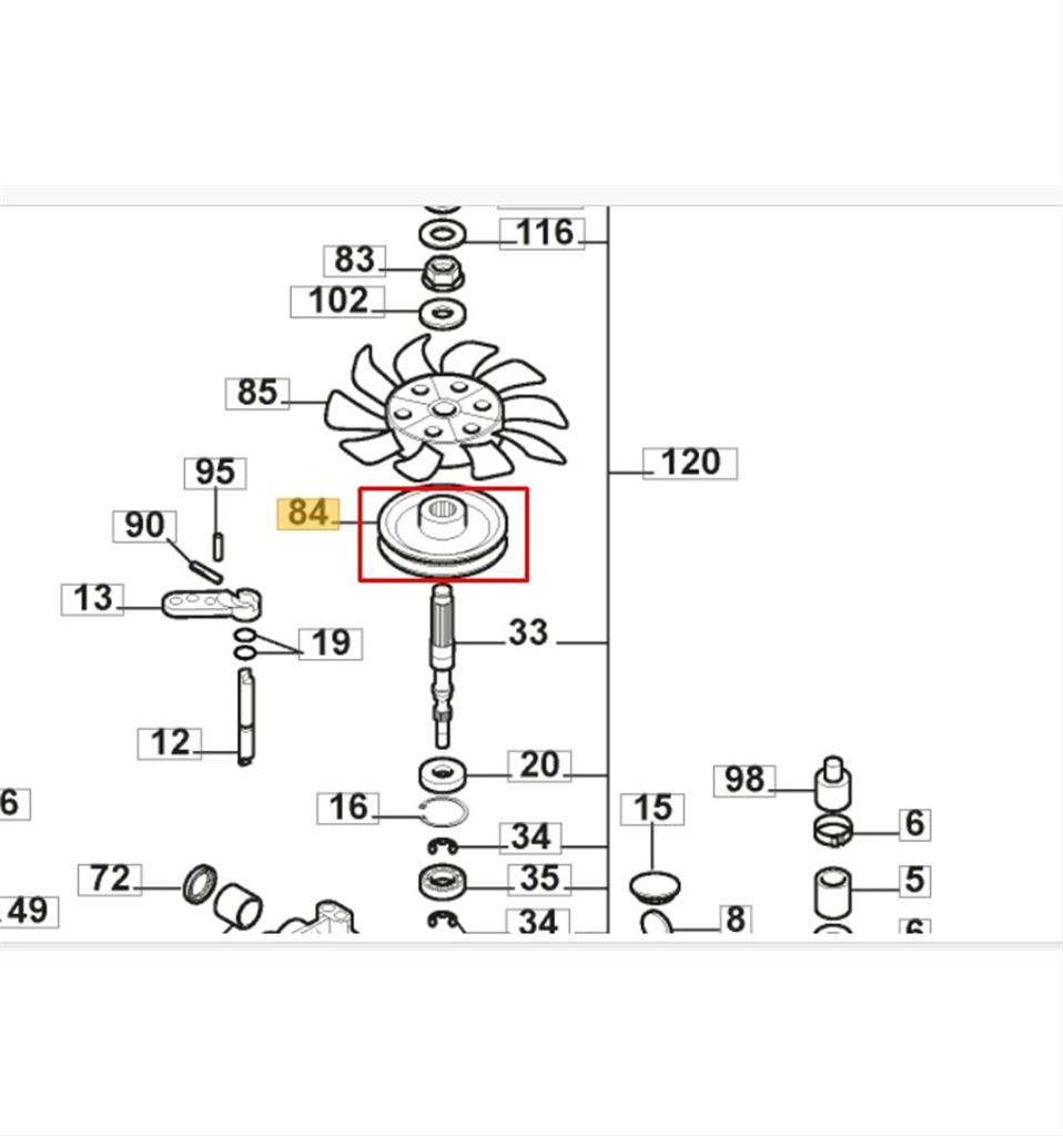 Remskiva transmission Park, Villa 1139-1484-01
