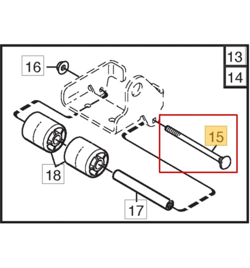 Skruv till stödrullar 8x130mm  9897-0813-02