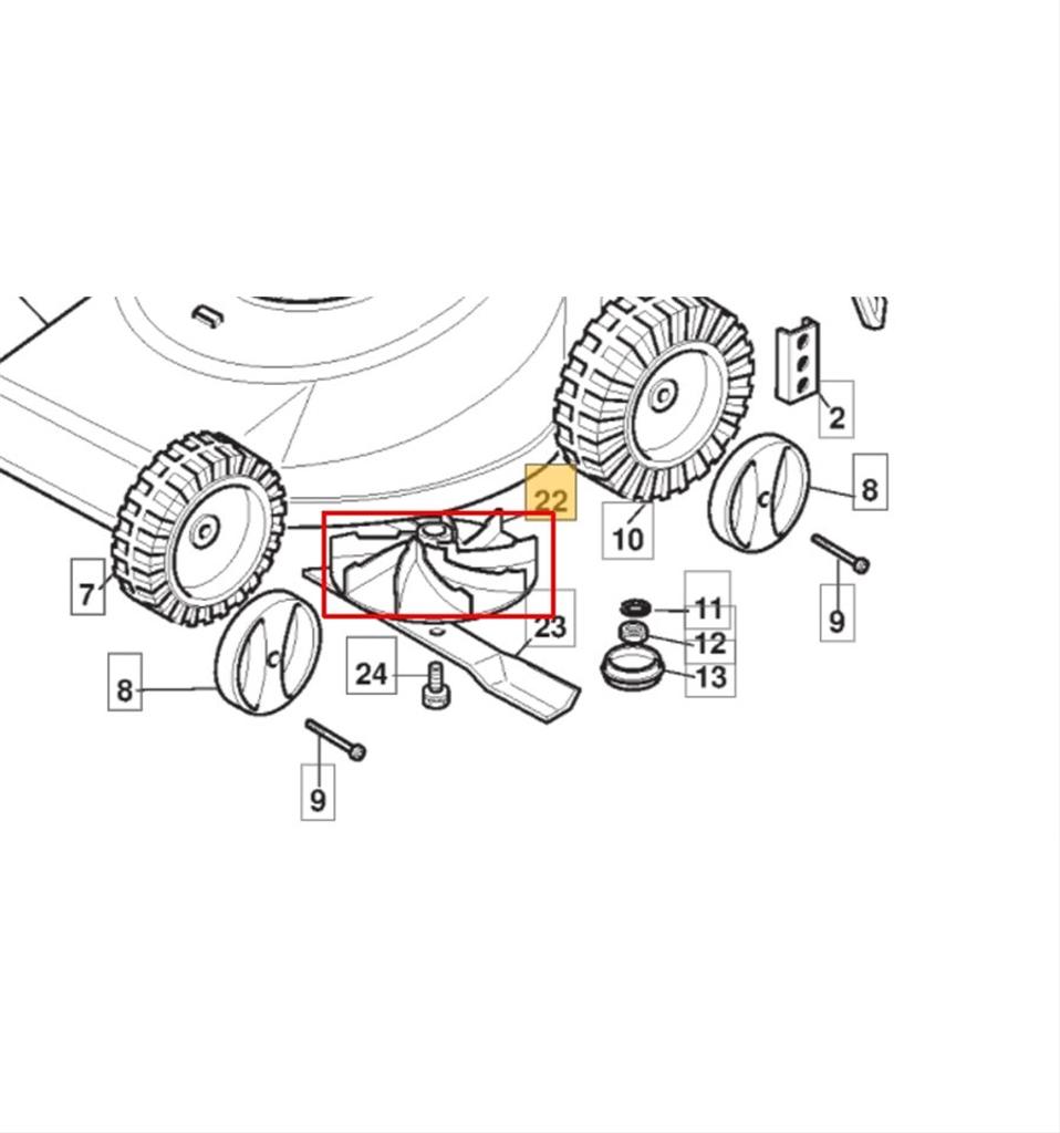 Fläkt med knivfäste Collector 33E, 35E, 39E, 322465602/1