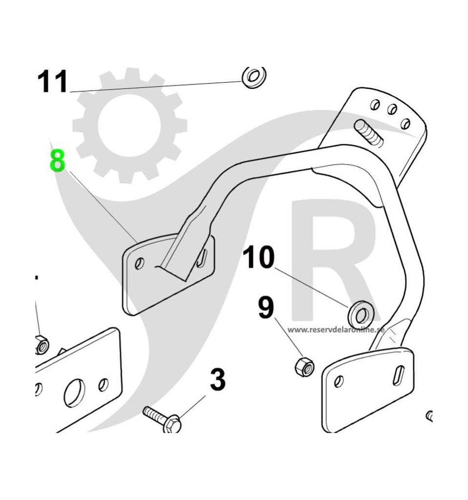 Styre nedre Multiclip 50, Rental, Plus, Inox, 381006369/2