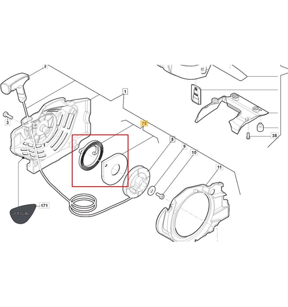 Startfjäder SP386, 426, 466,526 118804385/0
