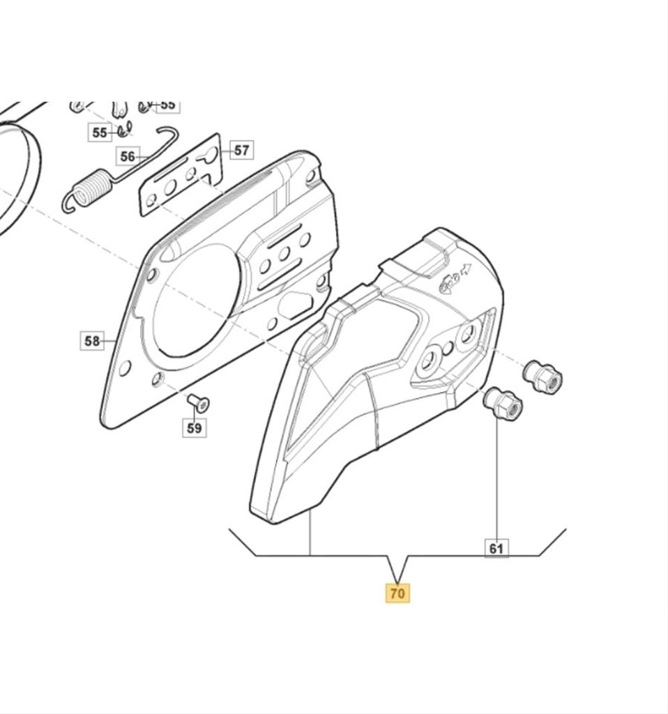 Kedjebroms komplett, SP386, SP426, 118804267/0