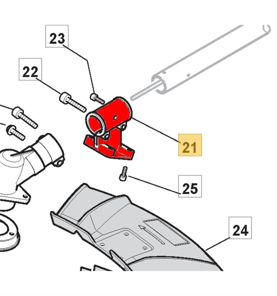 Fäste till grässkydd, SB44D, 118801305/0
