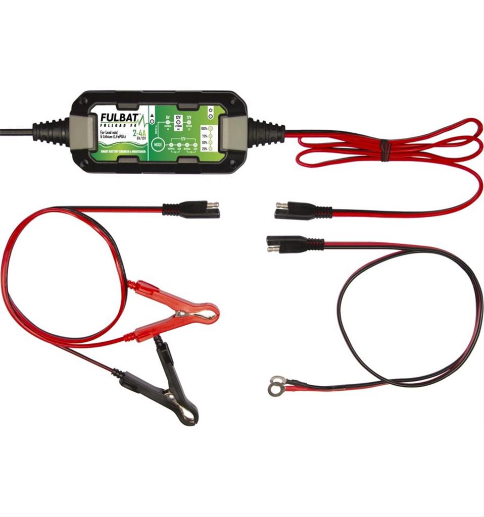 Batteriladdare 6V / 12V, 4-80Ah, åkgräsklippare, ATV, moped m.m