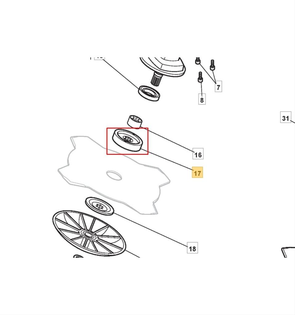 Ringmutter övre, SB35, SB40, SB43, SB435 m.fl. 3641640