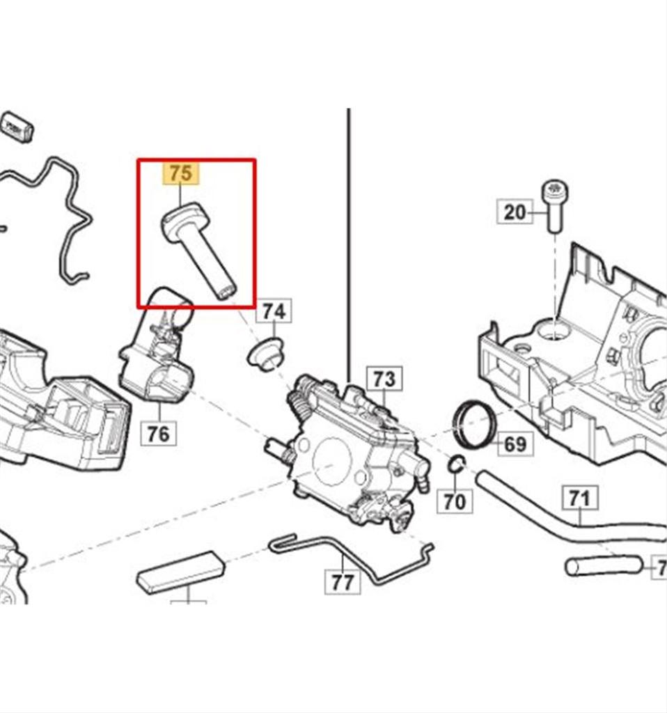 Chokeknapp SP386, SP426, SP466, 323315115/0