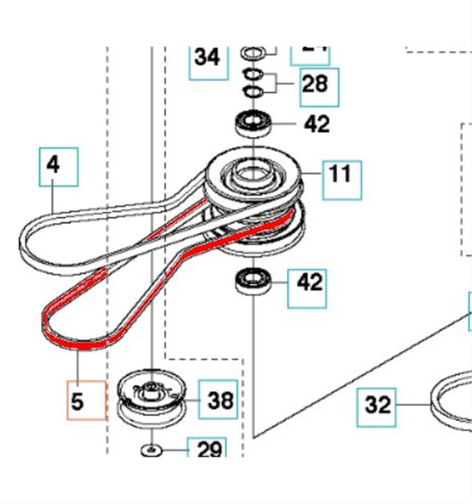 Drivrem Rider 115C, Jonsered FR2315MA m.fl. 5802804-01